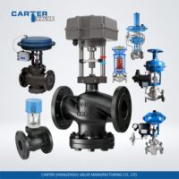 Vanne de régulation modulante Carter en acier inoxydable CF3CF8 304/316, à brides, à souder, à sertir, à engrenages coniques, électrique, pneumatique, vapeur