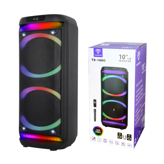 Diamond Audio-Dual 10-inch Party Speakers with Microphone