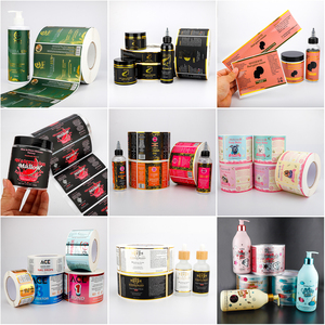 Etichette Adesive Personalizzate per Bottiglie di Olio per Capelli, Rotolo di <span class=keywords><strong>Adesivi</strong></span> Glitterati Dorati <span class=keywords><strong>con</strong></span> <span class=keywords><strong>Logo</strong></span>, Etichette di Lusso Personalizzate - Product Image 3