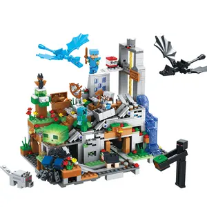 Legos blokları, dünya mekanizmam, mağara, küçük ağaç evi, köy, mayın, bulmaca legos minecrafts seti ile uyumlu