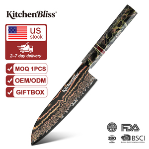 <span class=keywords><strong>Couteau</strong></span> de cuisine KitchenBliss USA en stock, outils de cuisine, <span class=keywords><strong>couteau</strong></span> de chef VG10 en cuivre Damas, <span class=keywords><strong>couteau</strong></span> <span class=keywords><strong>Santoku</strong></span> <span class=keywords><strong>japonais</strong></span> pour cadeau - Product Image 1