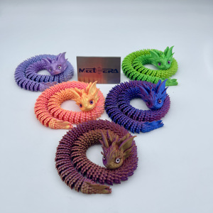 Juguete de serpiente articulado impreso en 3D, flexible, de doble color, de seda, para estimulación sensorial, adorno de escritorio, mascota, suministro al por mayor - Product Image 3