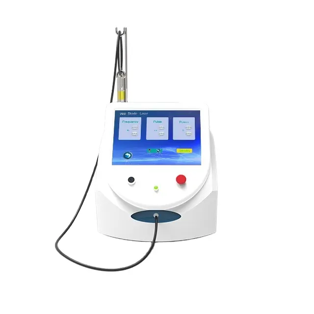 Puissant laser à diode 980nm Laser anti-cellulite Élimination des veines d'araignée Traitement au laser des veines Dispositif de lumière alimenté