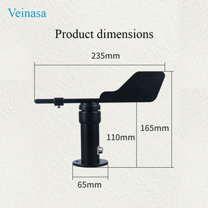 Veinasa-WDS02 0-360. Capteur d'indicateur de direction du vent horizontal à ailettes en aluminium étanche pour station météo personnalisable Veina - Product Image 6