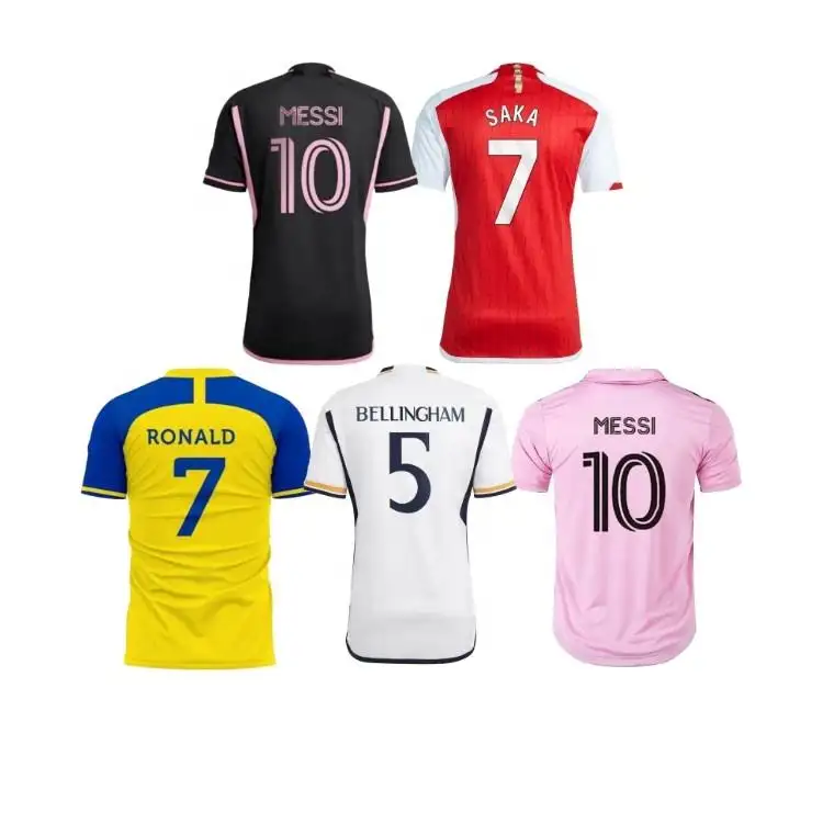 Venta caliente 2023-2024 Camisetas de fútbol Fútbol Deportes Jersey Rosa Negro Uniformes