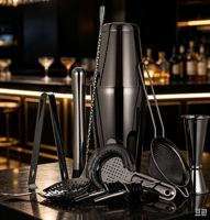 Ensemble de shaker à cocktails Boston en acier inoxydable Wuyi Camol, 16 pièces, capacité de 750 ml, kit d'outils de bar professionnels écologiques