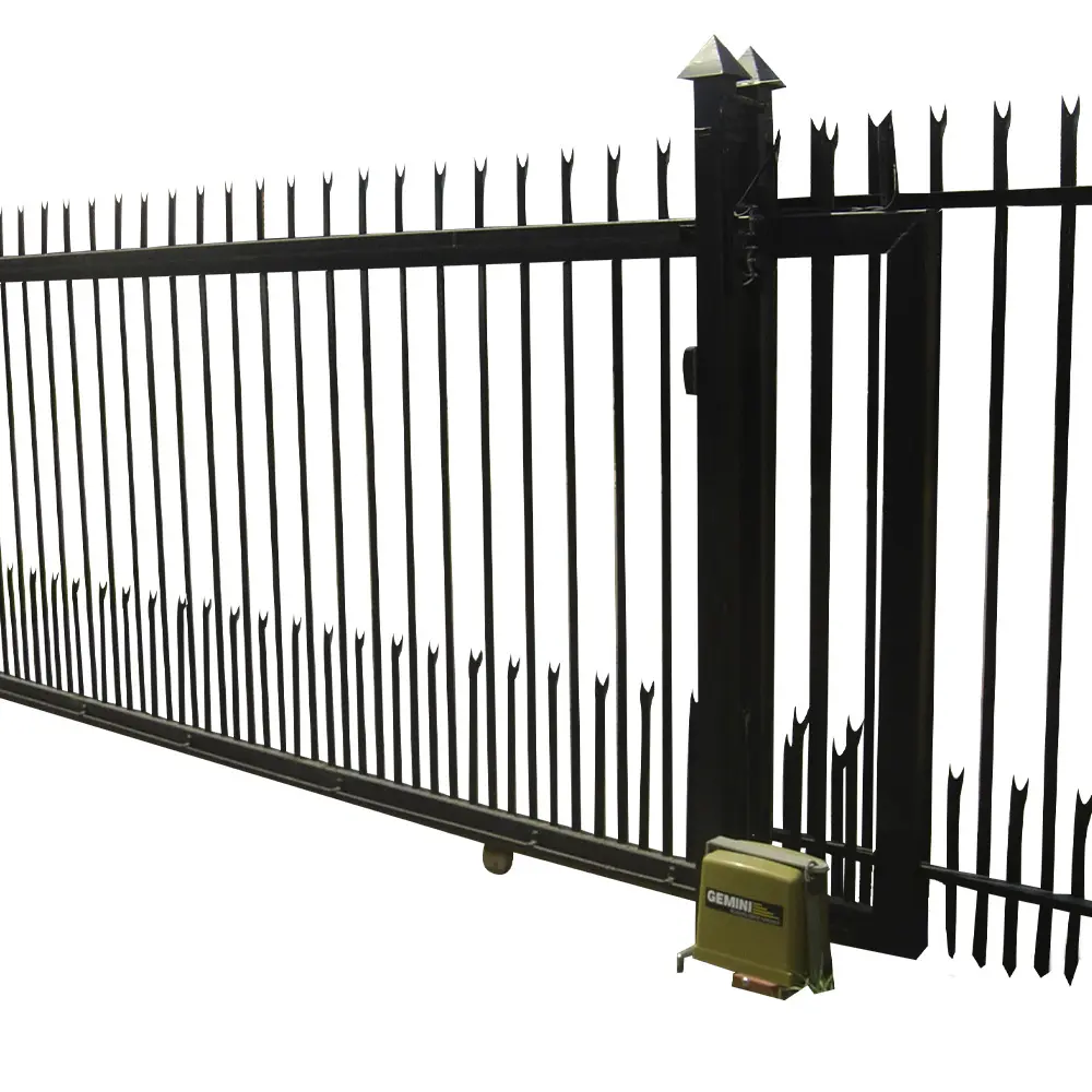 Ornement décoratif moderne 2023, clôture en fer forgé d'occasion avec revêtement en poudre, prix bon marché et derniers Designs