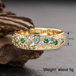 Anello con Indice in Zircone Colorato per Donne, Gioiello Minimalista ed Elegante - Product Image 4
