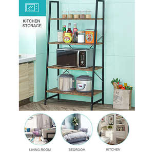 تخفيضات كبيرة مخصصة رف تخزين خشبي متعدد الطبقات لغرفة المعيشة شبه منحرف أوروبي - Product Image 6