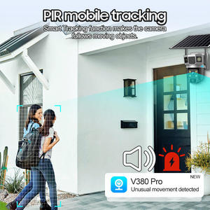 Caméra de sécurité PTZ sans fil solaire 4G WiFi V380 avec capteur CMOS grand angle, audio bidirectionnel, 3MP AOV PIR, étanche IP66 pour extérieur - Product Image 5