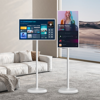 TV Pintar 32 inci portabel, Tv layar sentuh kapasitif portabel berdiri di lantai Tv layar 4 + 64Gb Moderning