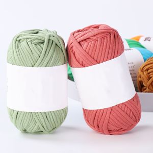Charmkey 68% coton 32% nylon <span class=keywords><strong>Crochet</strong></span> fil à tricoter <span class=keywords><strong>pour</strong></span> tricoter à la main Chunky Tube fil points-peigné moyen #4 fil - Product Image 3