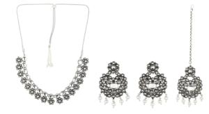 Superior Polish Traditional Indian <b>Jewellery</b> <b>Set</b> with Choker Style Necklace Earrings & Maang Tikka <b>for</b> Occasion <b>for</b> Bulk Export - Product Image 3