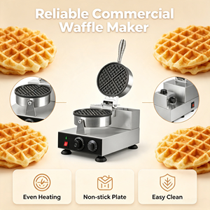 Meilleure machine à gaufres belges commerciale, en fonte, qualité <span class=keywords><strong>restaurant</strong></span> (WB-1) - Product Image 1