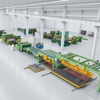 Ligne de production CNC de déroulage, de nivellement, de découpe et d'empilage 16x2000mm, machine de découpe à longueur CNC pour bobines d'acier, fabriquée en Chine