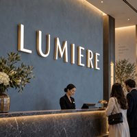 Lettres 3D en métal personnalisées avec logo d'entreprise, éclairage frontal LED néon, contrôle Bluetooth, en acier inoxydable, pour intérieur, IP65, sans MOQ, pour magasins