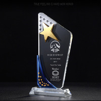 Trofeos de cristal 3D tallados personalizados como regalos conmemorativos de recompensas deportivas y logros