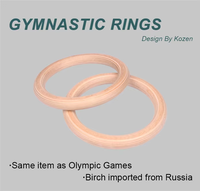 New Fashion Gymnastic Rings Gym Exercise Indoor Fitness Wooden Birch Gym Rings