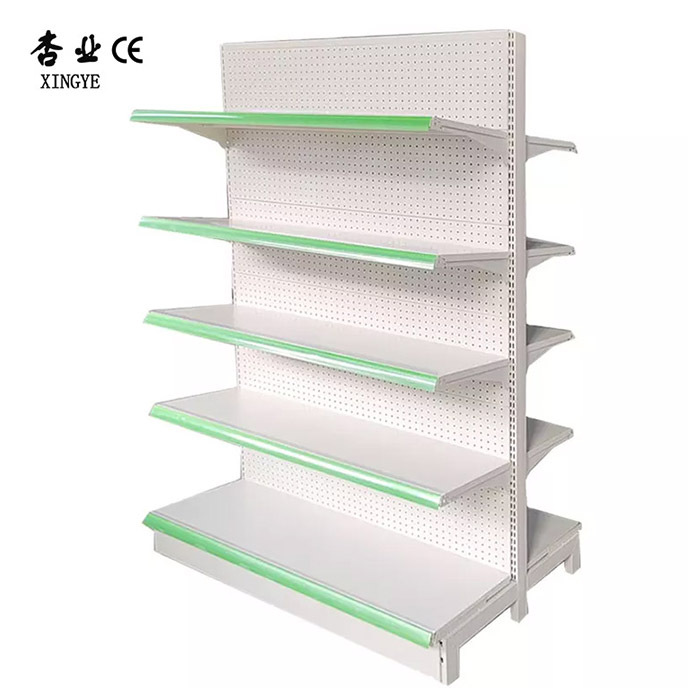 Xingye Chinese Bulk Store Pegboard Metal Double Sided Hardware Store Display Rack Supermarket Shop Shelves