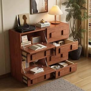 Gabinete Carmen de Estilo Moderno de Mediados de Siglo, Gabinete de Almacenamiento Lateral de Madera Sólida para Muebles del Hogar, Estilo Retro - Product Image 6