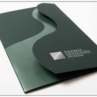 Porte-documents de présentation de documents en papier avec fente pour cartes de visite, personnalisable en taille, résistant aux rayures, avec lamination, gaufrage et débosselage