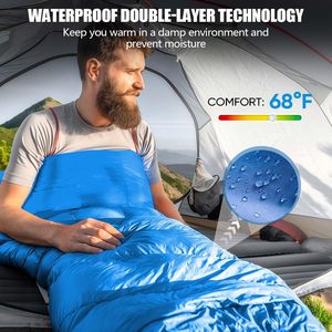 48 ℉   Sacos de Dormir Personalizados con Logotipo de Fábrica, Económicos, Tipo Sobre, para Acampar al Aire Libre, OEM, Impermeables, para Adultos - Product Image 4