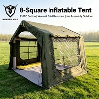 Tente gonflable de glamping en plein air Wonder Wild, tente à colonnes d'air imperméable facile à installer pour le camping en famille