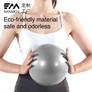 Mini Pelota de Yoga de PVC Mate - Logotipo Personalizado, Plástico Suave, Fitness, Gimnasia, Antiexplosión, Beige - Product Image 4