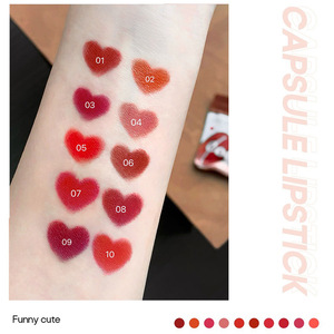 Set de 10 Labiales en Cápsula Color Chocolate, Naturales, de Larga Duración, Antiadherentes, Mini Labiales Mate, Venta al Por Mayor - Product Image 4