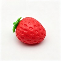 Jouet Squishy de Noël et d'Halloween en forme de fruits croustillants (Pomme verte, Maïs, Raisins, Cacahuètes, Beurre, Mangoustan, Fruit du Dragon)