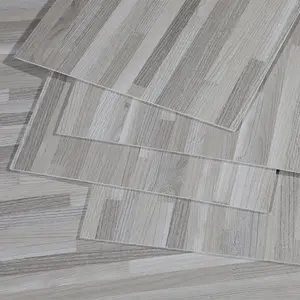 Wholesale Self-Adhesive PVC Leather Floor Sticker Reinforced Stone Plastic Wood Flooring