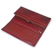 Dompet Wanita Kulit Panjang Multifungsi 2026, Tempat Kartu Kredit, Model Clutch, Tutup Magnetik, Motif Buaya Timbul, RFID