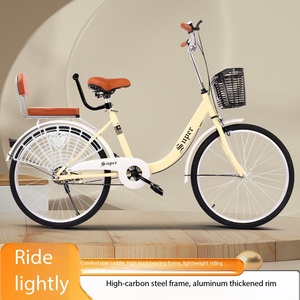 <span class=keywords><strong>Bicicleta</strong></span> <span class=keywords><strong>Vintage</strong></span> Elegante para Mujer con Llanta de Aluminio Reforzada y Asiento Cómodo para Paseos Urbanos Casuales - Product Image 3