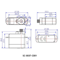 Mini moteur DC SCS0037-C001 6V 1.8kg.cm avec engrenage métallique, servo série TTL pour modèle RC, articulation de robot, kit DIY et kit éducatif