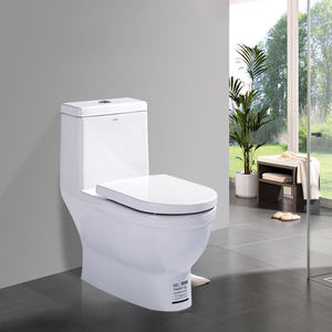 WC monobloc moderne à double chasse de la marque ARROW, avec siphon en S, en céramique, avec radiateur, pour usage hôtelier - Product Image 2