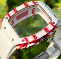 7201 Luxus-Automatikuhr mit Flyback-Funktion, Skelett-Zifferblatt, Chronograph, Kautschukarmband, Keramik, Lifestyle, Alltagsuhr für Herren