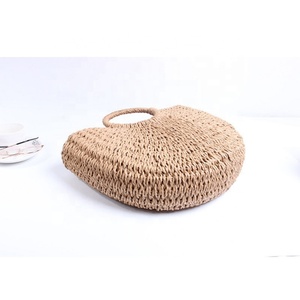 Wholesale Hand-Woven Rattan Bag Natural Chic Handbag Shell Bag Summer Beach Large Straw Basket Bag for Women - Product Image 3