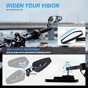 Rétroviseur universel pour moto 7/<span class=keywords><strong>8</strong></span> pouces - Product Image 2