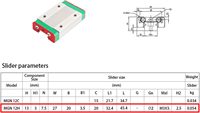 Rail de guidage linéaire miniature en acier inoxydable MGN12H 300 mm, rail coulissant linéaire MGN12 pour imprimantes 3D et machines CNC