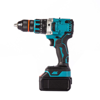 Perceuse électrique sans fil industrielle à couple élevé de 13 mm bleue, avec mandrin métallique et batterie MTK, pour personnalisation OEM