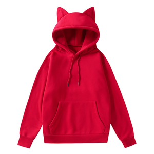 <span class=keywords><strong>Sudadera</strong></span> con Capucha de Orejas de Gato, Diseño Moderno y Lindo, Estilo Holgado, Manga Larga - Product Image 4