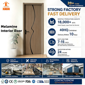 Portas de Madeira de Estilo Moderno com Acabamento em Melamina, Direto da Fábrica, Impermeáveis para Uso em Quartos de Hotel e Vilas - Product Image 1
