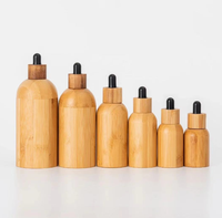 5Ml 10Ml 15Ml 20Ml 30Ml 50Ml 100Ml Botol Penetes Kaca Minyak Esensial Bambu dengan Tutup Penetes Bambu