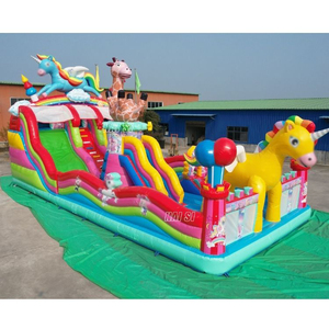 Casa de Brinco Inflable de PVC para Niños, Tamaño Personalizado, con Tobogán, Obstáculos, Diseño de Circo, para Parques de Diversiones, Uso en Exteriores - Product Image 4