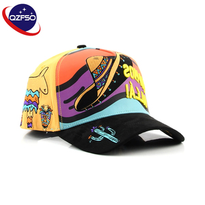 QZFSO Custom Curved Leather Birm 3d Embroidery Unstructured Cotton <b>Hats</b> 5 Panel Hip Hop Gorras Sport Graffiti Baseball Caps - Product Image 1
