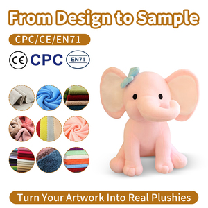 Custom Soft <strong>Elephant</strong> Plush Toy <strong>Gift</strong> with PP Cotton Filling - Product Image 1