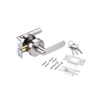 Heavy Duty Grade 3 Storeroom Door Lever Satin Chrome Finished Entry Commercial Handle Lock