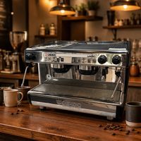Nieuwe commerciële hoogwaardige desktop espresso koffiemachine met dubbele groep, 15 bar, semi-automatisch voor restaurants