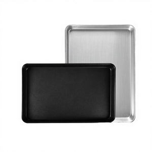 Plaque de cuisson carrée en alliage d'aluminium antiadhésive 40x60cm en gros, en stock, pour la cuisson à domicile de biscuits, pains et gâteaux - Product Image 5