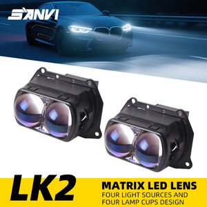 Nueva Llegada 68W Sistema de Iluminación Automática Aftermarket Matrix Blue Lens Dual LED Proyector Faro con Haz Alto y Bajo 12V Voltaje - Product Image 2
